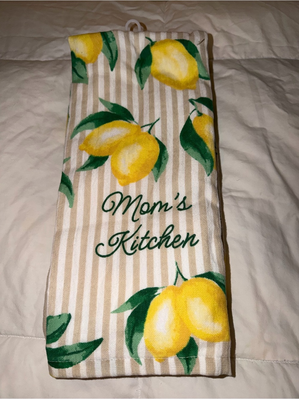 Mom's Kitchen Lemon Print Cotton 3 Tea Towel - Yellow & Green